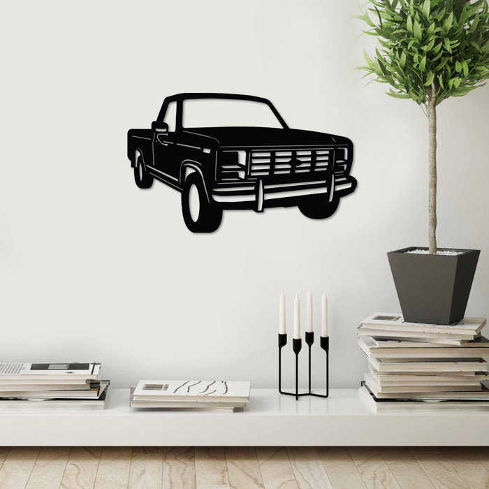 Wallity Ford F150 Pickup Truck 1980 Escultura de pared metálica Wallity Ford F150 Pickup Truck 1980 Escultura de pared metálica